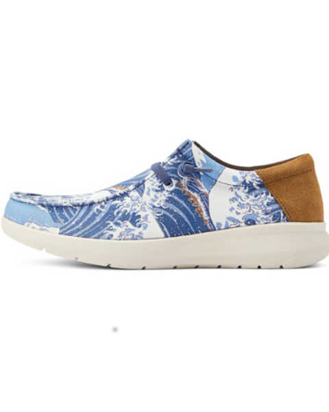 Image #2 - Ariat Men's Hilo Aloha Western Casual Shoes - Moc Toe, Blue, hi-res