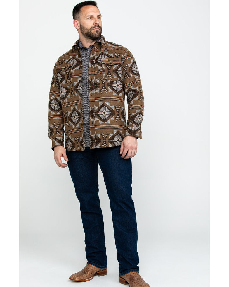 Powder River Outfitters Men S Aztec Jacquard Shirt Jacket Sheplers