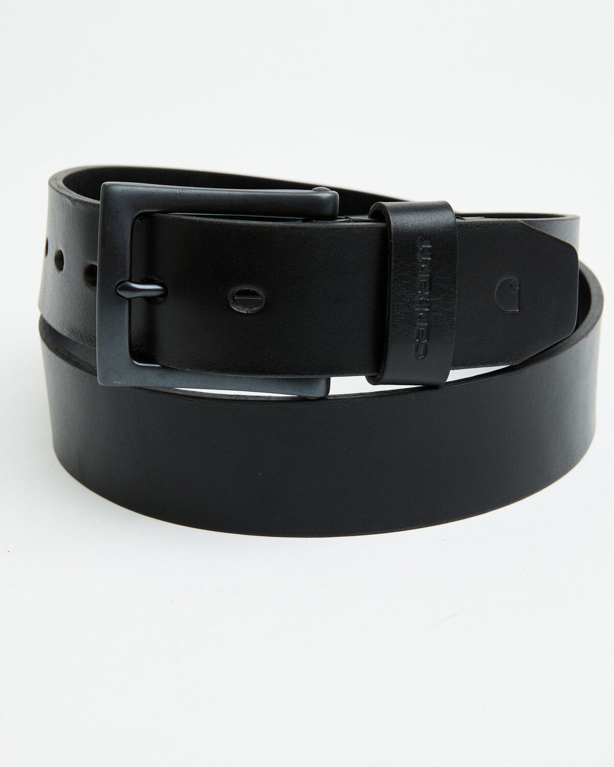 Image #1 - Carhartt Men's Anvil Leather Basic Belt, Black, hi-res