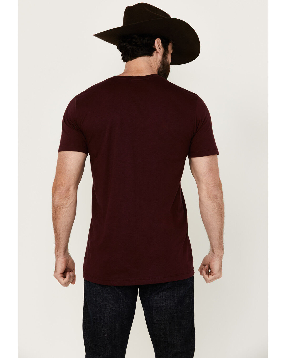 Image #4 - Cody James Men's Bull Banner Short Sleeve Graphic T-Shirt, Maroon, hi-res