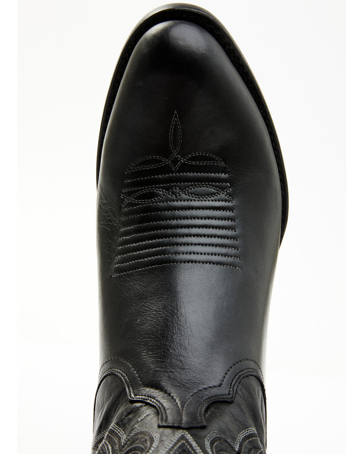 Image #6 - Lucchese Men's Cowhide Western Boots - Round Toe, Black, hi-res
