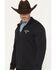 Image #2 - Wrangler Men's Solid Steer Head 1/4 Zip Pullover, Black, hi-res