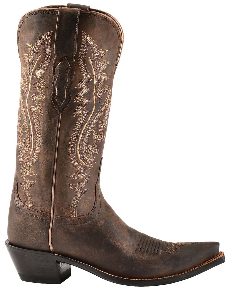 Lucchese Handmade 1883 Madras Goat Cowgirl Boots - Snip Toe, Chocolate, hi-res