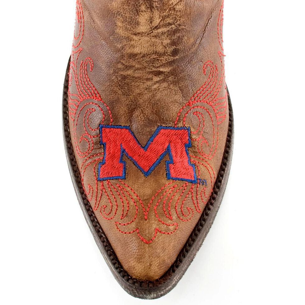 Gameday University of Mississippi Cowgirl Boots - Pointed Toe, Brass, hi-res