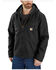 Image #1 - Carhartt Men's Washed Duck Sherpa Lined Hooded Work Jacket, Black, hi-res
