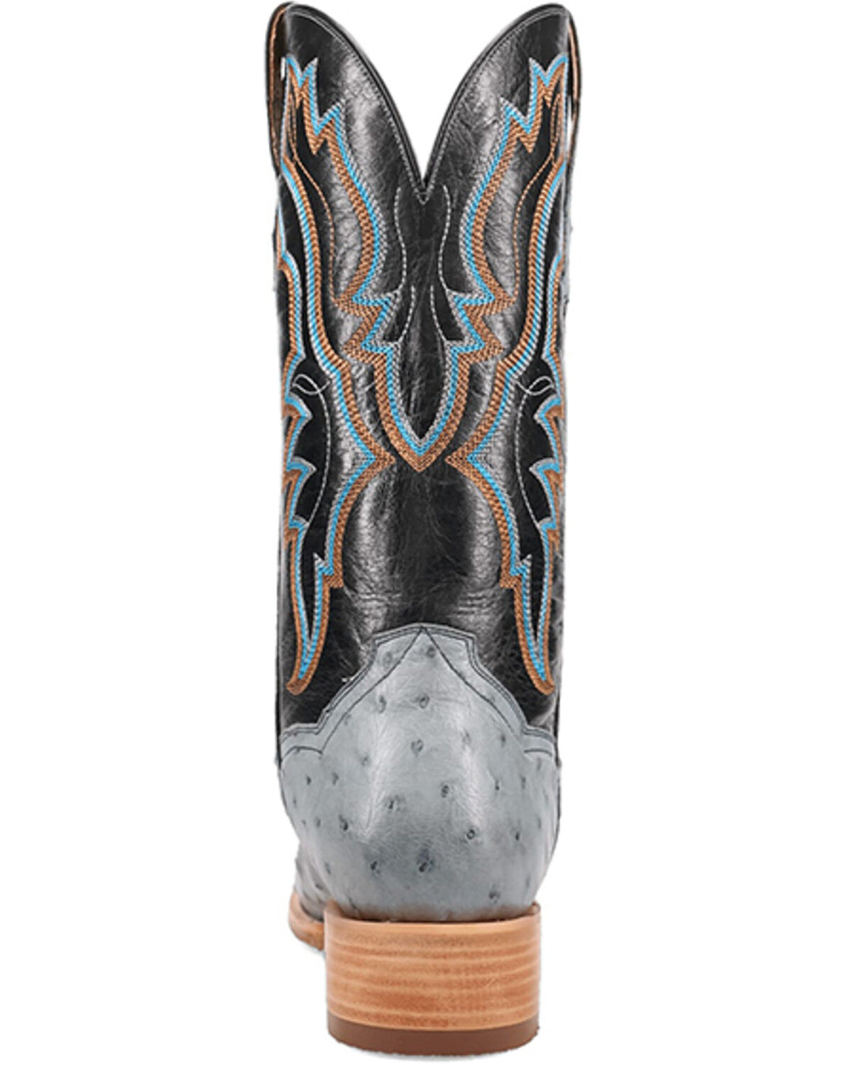 Image #5 - Dan Post Men's Brady Exotic Ostrich Western Boots - Square Toe, Blue, hi-res
