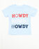 Image #1 - Cody James Toddler Boys' Howdy Short Sleeve Graphic T-Shirt, Light Blue, hi-res