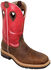 Twisted X Men's Red Waterproof Lite Cowboy Work Boots - Composite Toe , Distressed, hi-res
