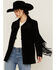 Image #2 - Scully Women's Solid Fringe Blazer, Black, hi-res