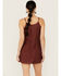 Image #4 - Shyanne Women's Lace Slip Mini Dress , Brown, hi-res