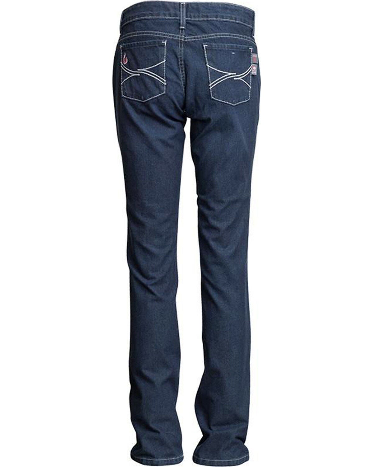 Lapco Women's FR Straight Jeans, Blue, hi-res