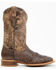 Image #2 - Corral Men's Exotic Ostrich Barbed Wire Western Boots - Broad Square Toe, Brown, hi-res