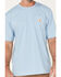 Carhartt Men's Loose Fit Heavyweight Logo Pocket Work T-Shirt, Light Blue, hi-res