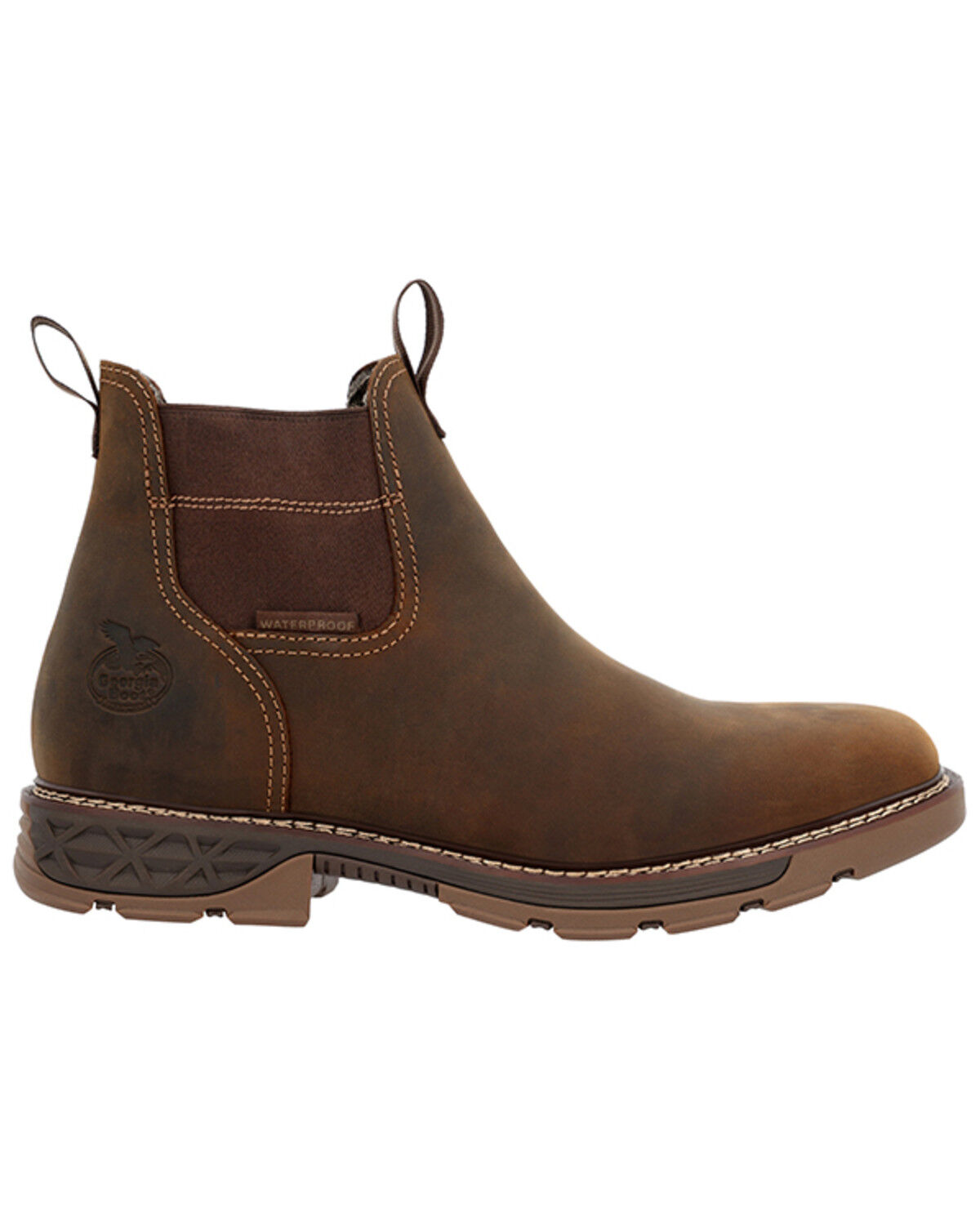 Image #2 - Georgia Boot Men's Carbo-Tec FLX Waterproof Work Boots - Alloy Toe, Brown, hi-res