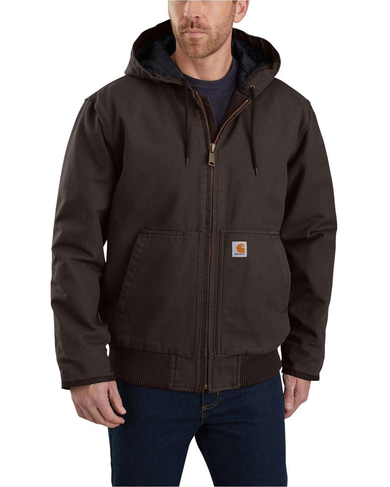 Carhartt Men's Sandstone Lined M 130 Active Work Jacket , Dark Brown, hi-res