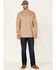 Carhartt Men's Flame Resistant Force Long Sleeve Work T-Shirt - Tall , Beige/khaki, hi-res