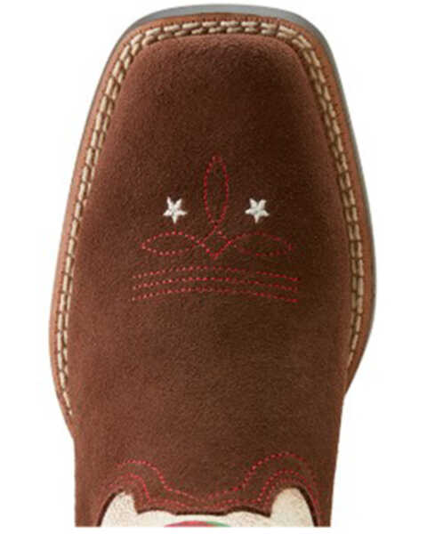 Image #4 - Ariat X Rodeo Quincy Girls' Futurity Western Boots - Square Toe , Brown, hi-res