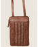 Image #2 - Cleo + Wolf Women's Basketweave Leather Crossbody Bag, Brown, hi-res