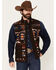Image #1 - RANK 45&reg; Men's Southwestern Print Softshell Vest, Coffee, hi-res