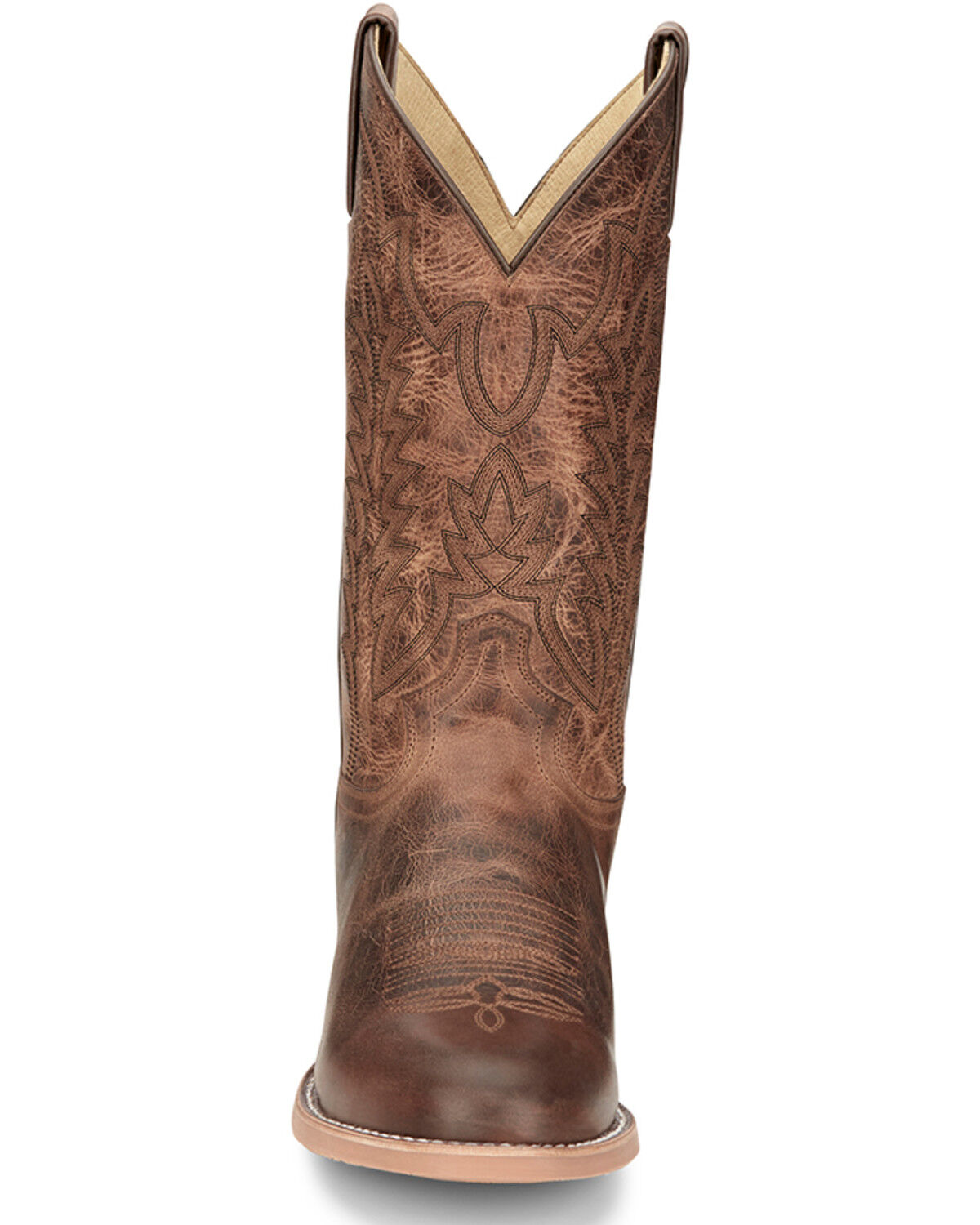Image #4 - Justin Men's Clanton Western Boots - Round Toe, Brown, hi-res
