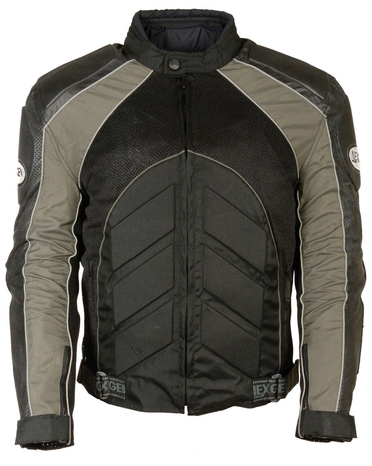 Milwaukee Leather Men's Combo Leather Textile Mesh Racer Jacket - 3X, Dark Grey, hi-res