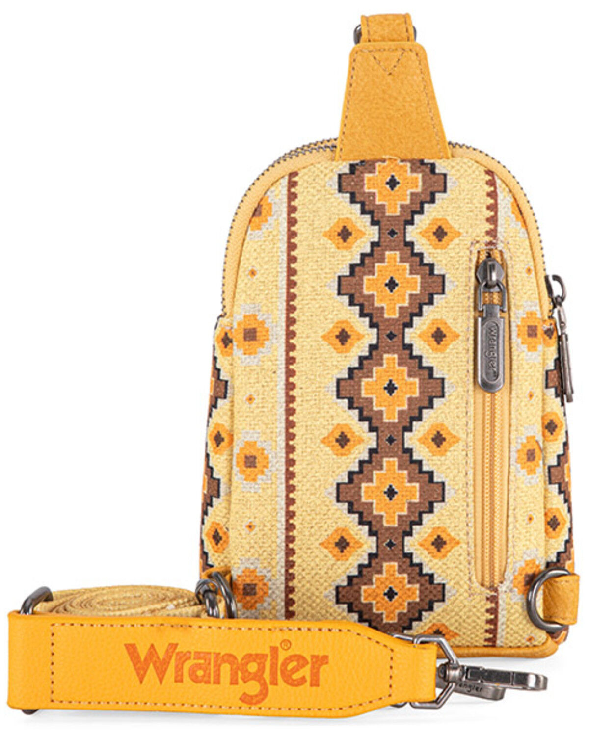 Image #2 - Wrangler Women's Southwestern Print Sling Crossbody Bag, Yellow, hi-res