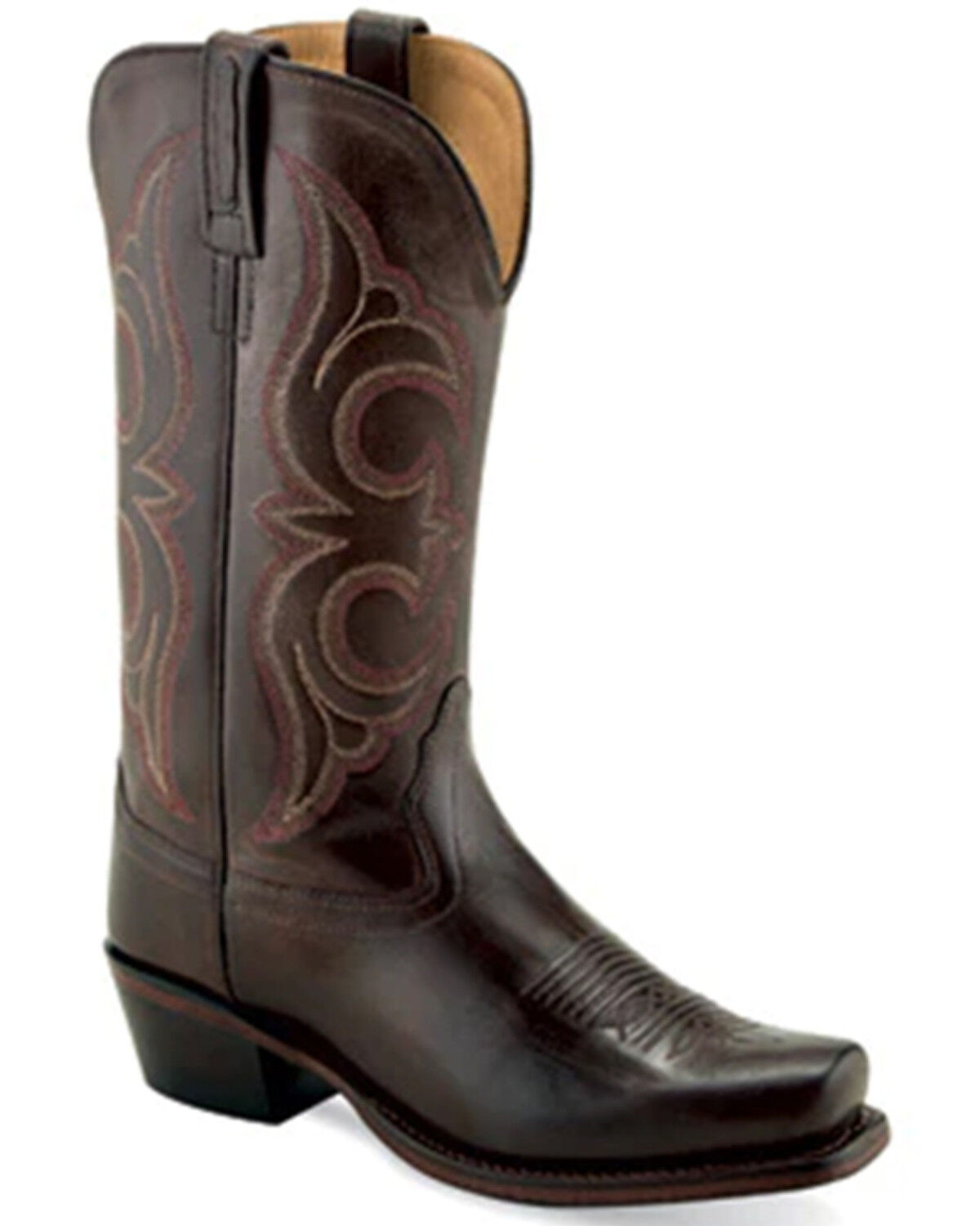 Image #1 - Old West Women's Western Boots - Square Toe, Dark Brown, hi-res