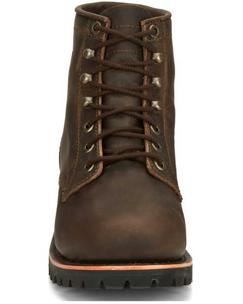Image #4 - Chippewa Men's Wood Classic 2.0 6" Lace-Up Work Boots - Steel Toe , Bark, hi-res