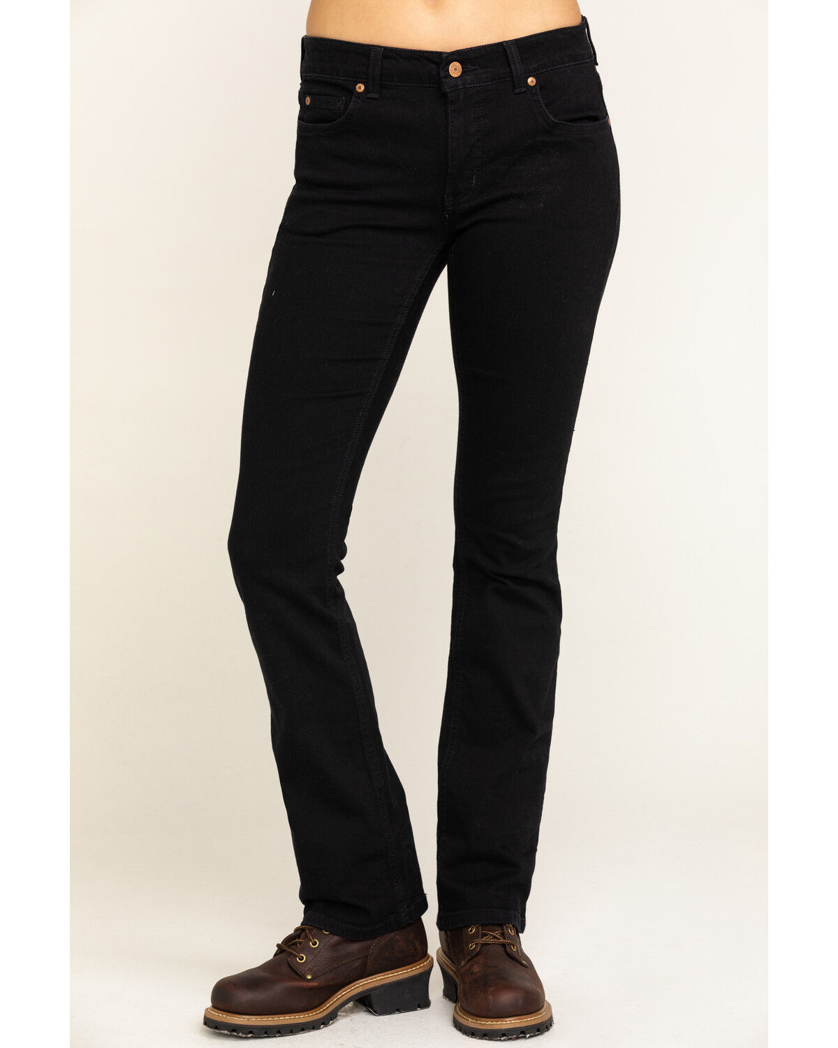 Image #2 - Women's Dickies Perfect Shape Bootcut Stretch Denim Jeans, Black, hi-res