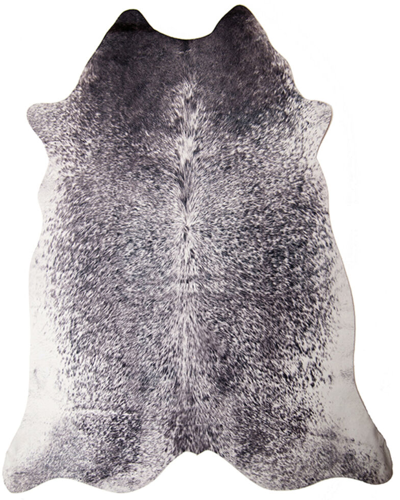 Carstens Home Small Faux Cowhide Brindle Rug, Grey, hi-res