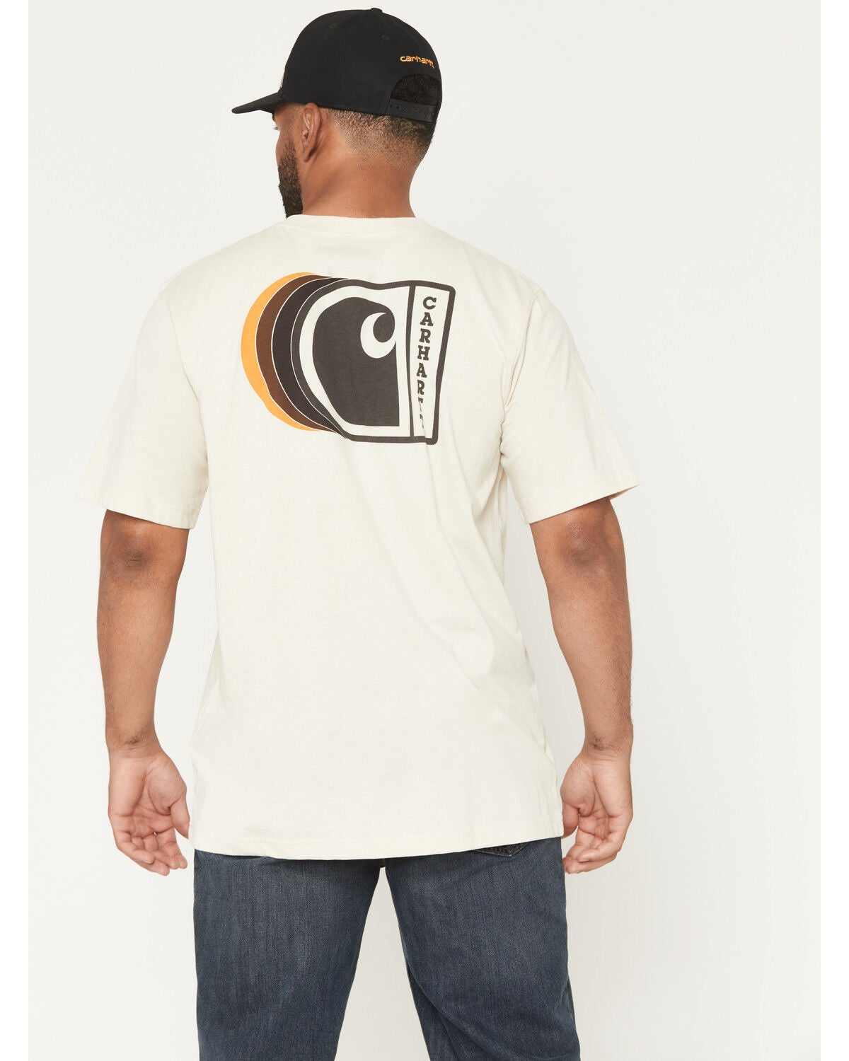 Carhartt Men's Relaxed Fit Lightweight Short Sleeve Graphic T-Shirt, Oatmeal, hi-res