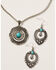 Shyanne Women's Midnight Sky Pendant With Turquoise Stone Set, Silver, hi-res
