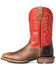 Ariat Men's Rover Rustic Western Boots - Broad Square Toe, Brown, hi-res