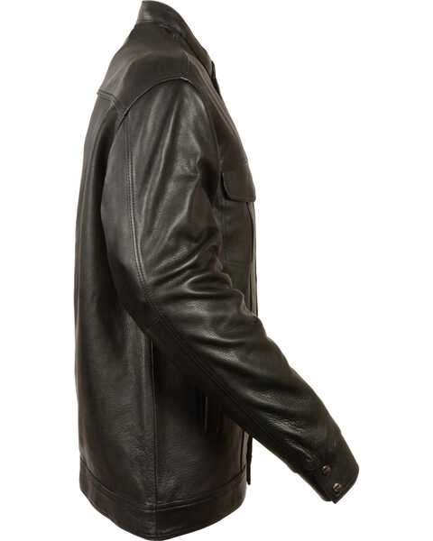 Image #2 - Milwaukee Leather Men's Black Club Style Shirt Jacket , Black, hi-res