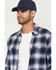Image #2 - Levi's Men's Scottie Plaid Print Long Sleeve Button-Down Flannel Shirt, Blue, hi-res