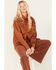 Image #1 - Cleo + Wolf Women's Faux Suede Shacket, Cognac, hi-res