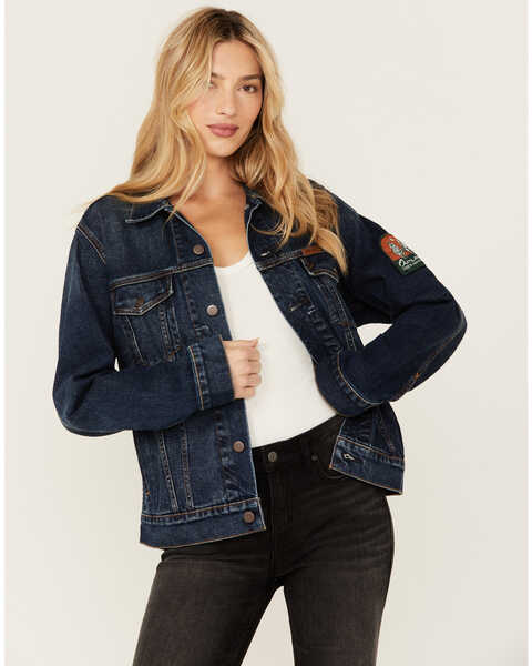 Ariat Women's Sendero Denim Trucker Jacket , Dark Wash, hi-res