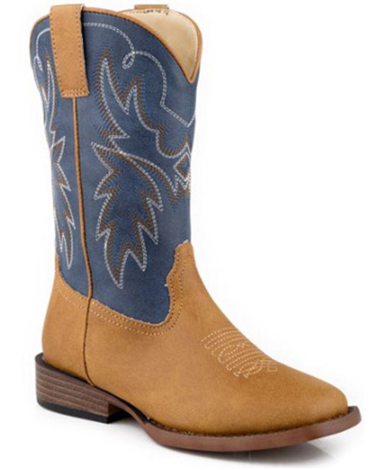 Image #1 - Roper Little Boys' Heritage Western Boots - Broad Square Toe, Tan, hi-res