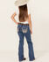 Image #3 - Miss Me Girls' Medium Wash Wing Pocket Bootcut Denim Jeans, Blue, hi-res