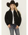Image #1 - Urban Republic Little Girls' Twill Hooded Puffer Jacket , Black, hi-res