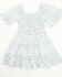 Image #3 - Yura Toddler Girls' Floral Print Puff Sleeve Dress, Blue, hi-res