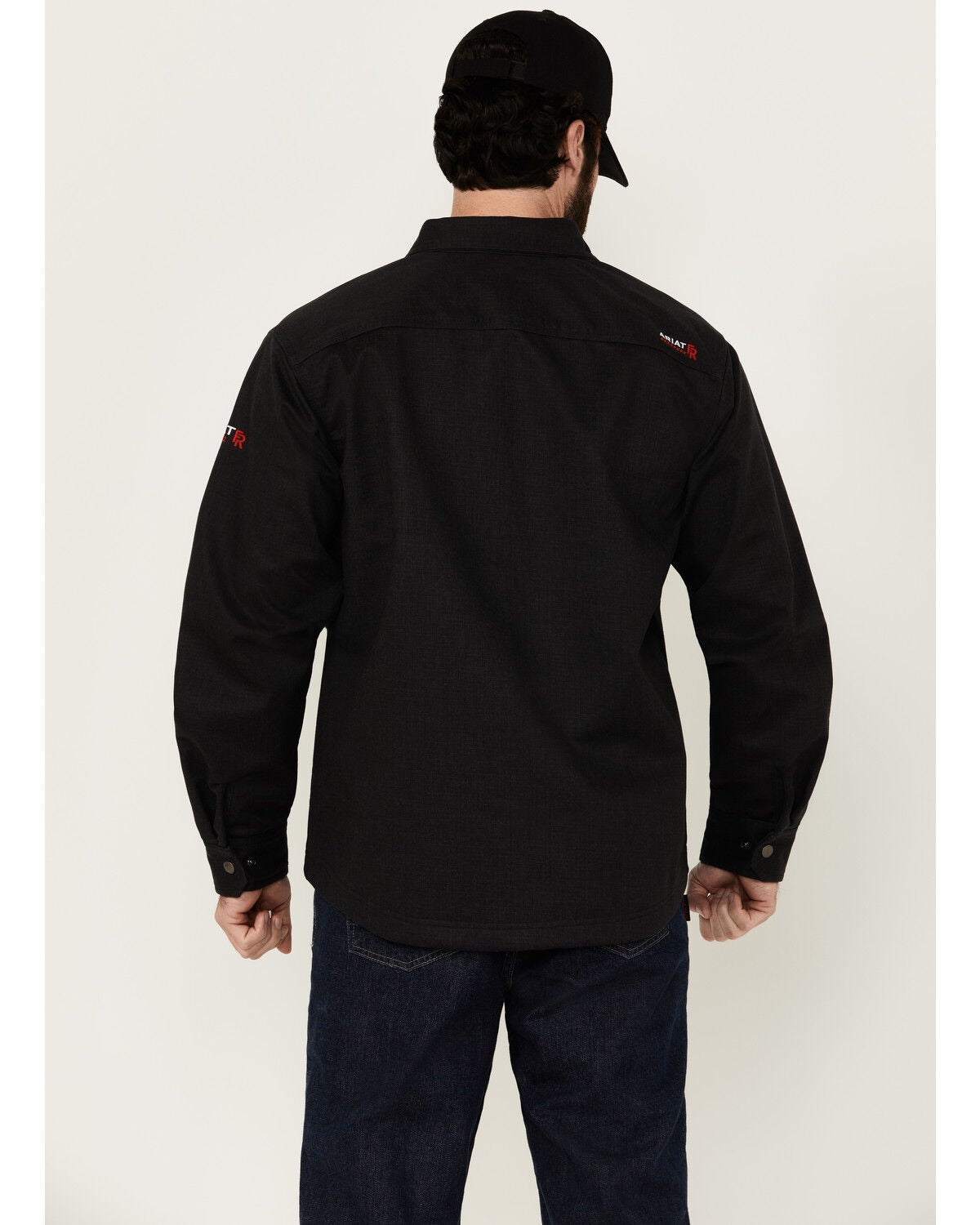 Image #4 - Ariat Men's FR Ripstop Softshell Shirt Jacket - Tall, Black, hi-res