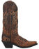 Image #2 - Laredo Women's Embroidered Leaf Western Performance Boots - Snip Toe, Tan, hi-res