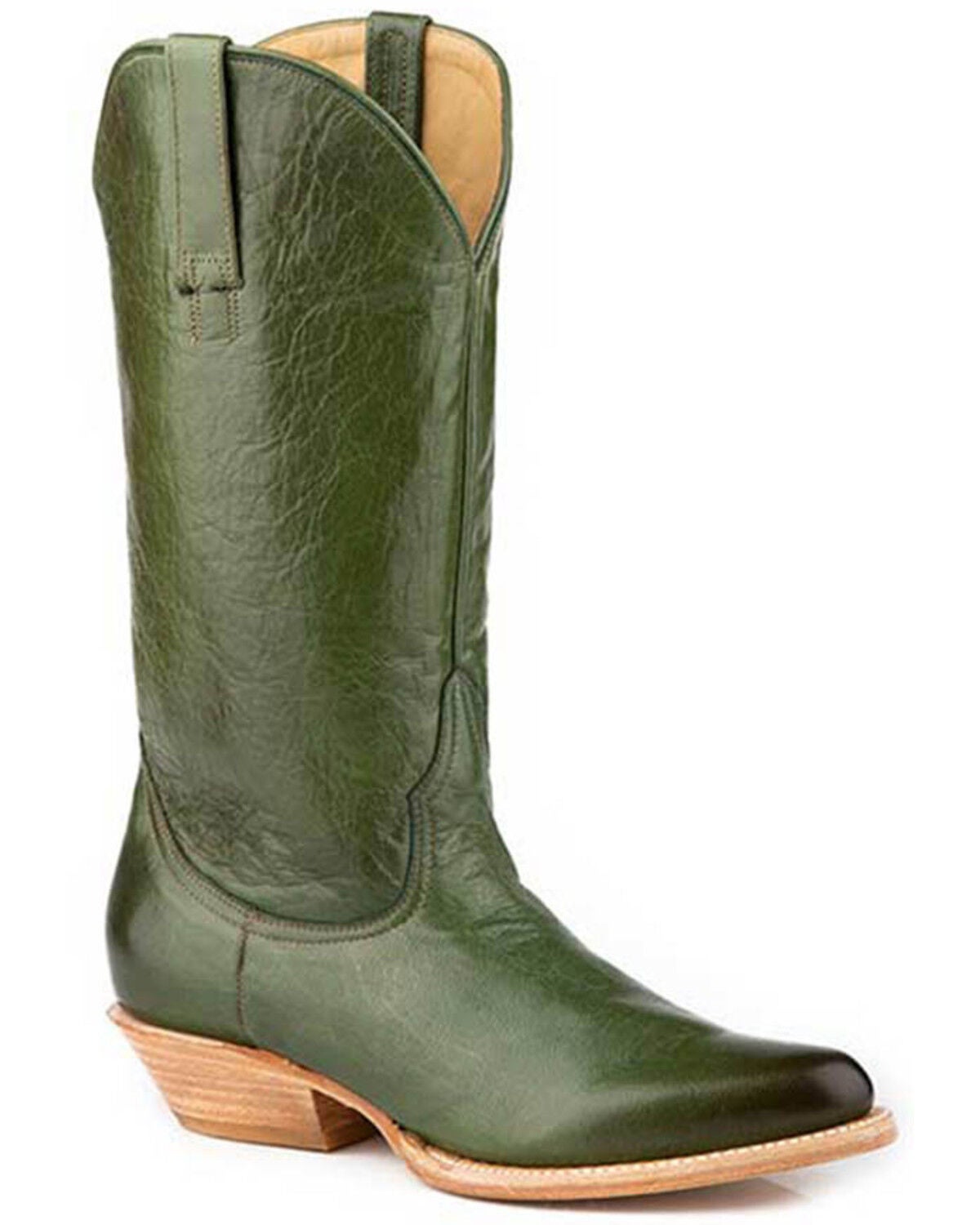 Image #1 - Stetson Women's Darby Tall Western Boots - Round Toe, Green, hi-res