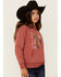 Image #2 - Ariat Girls' Marsala Southwest Collections Graphic Hoodie, Multi, hi-res
