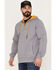Brothers & Sons Men's French Terry Anorak 1/4 Zip Hooded Pullover, Dark Grey, hi-res
