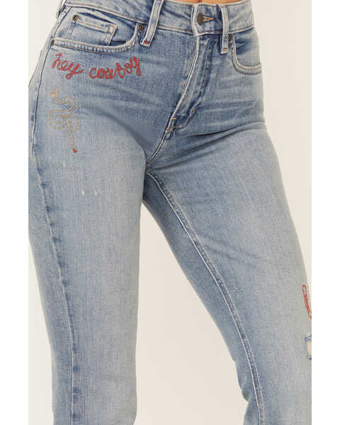 Image #2 - Idyllwind Women's Foster Embroidered Medium Wash High Rise Bootcut Denim Jeans , Medium Wash, hi-res