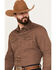 Image #2 - Wrangler Retro Men's Premium Solid Long Sleeve Snap Western Shirt - Tall , Brown, hi-res