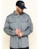 Image #1 - Hawx Men's FR Long Sleeve Woven Work Shirt , Silver, hi-res