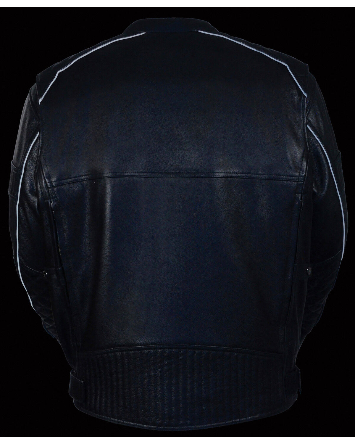 Image #2 - Milwaukee Leather Men's Quilted Pattern Scooter Jacket - Big 4X, Black, hi-res